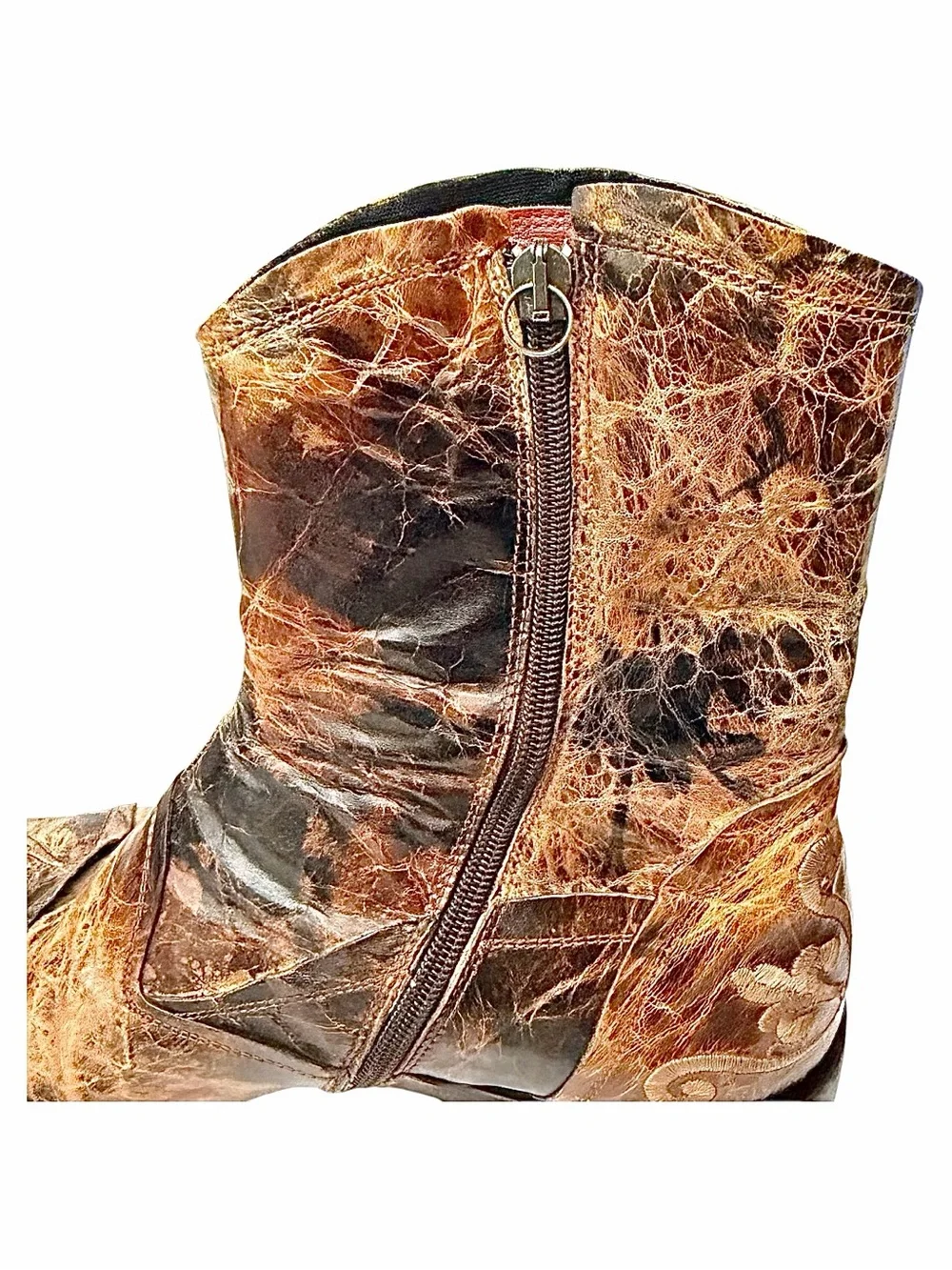 Jo Ghost Men’s Brown Leather Ankle Boots Size 43 US 10 Made In Italy
